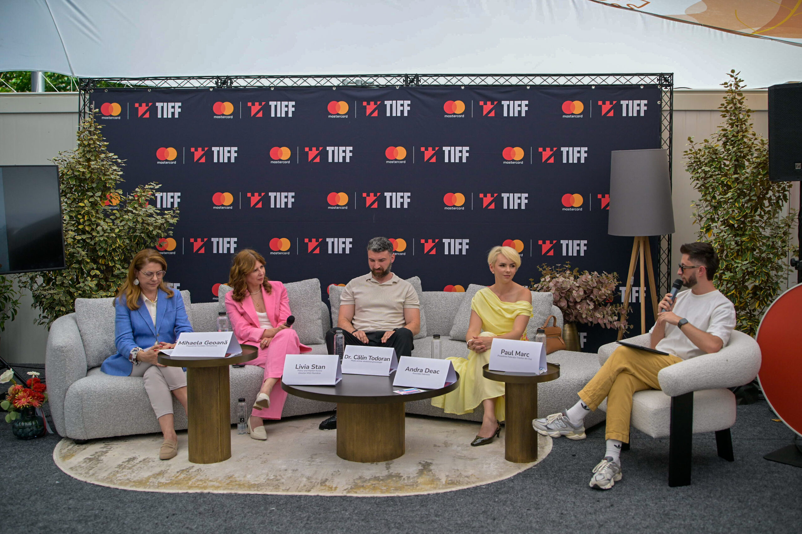 Panelul TIFF Talk: Mihaela Geoană, Livia Stan, Dr. Cătălin Todoran, Andra Deac, Paul Marc